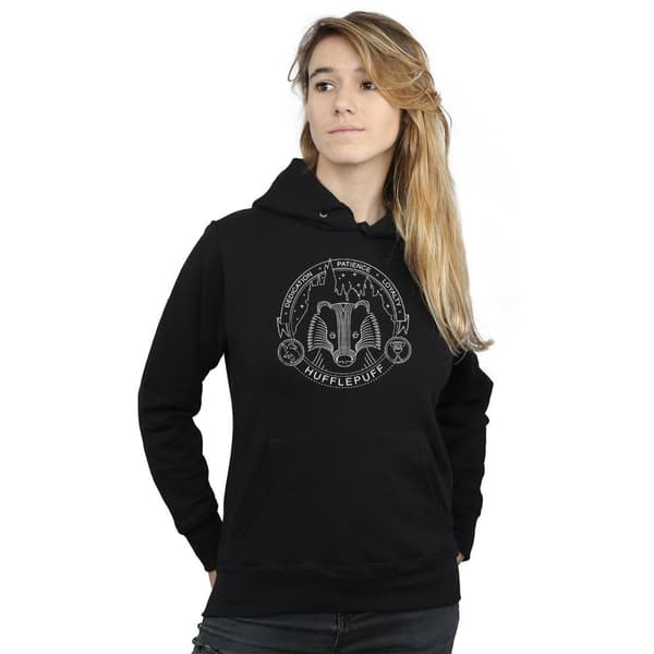 Harry Potter Womens/Ladies Hufflepuff Seal Hoodie