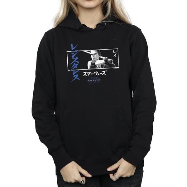 Star Wars: The Rise of Skywalker Womens/Ladies Star Wars The Rise Of Skywalker Rey Katakana Art Stripe Hoodie