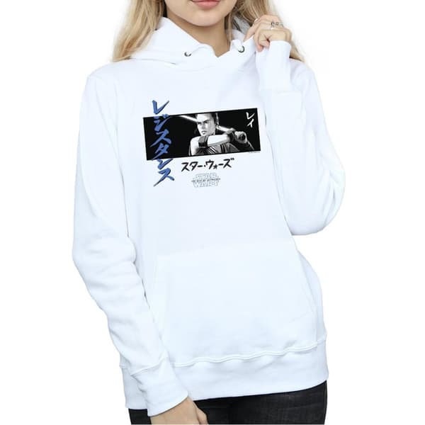 Star Wars: The Rise of Skywalker Womens/Ladies Star Wars The Rise Of Skywalker Rey Katakana Art Stripe Hoodie