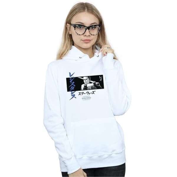 Star Wars: The Rise of Skywalker Womens/Ladies Star Wars The Rise Of Skywalker Rey Katakana Art Stripe Hoodie