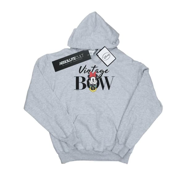 Disney Minnie Mouse Vintage Bow Hoodie för flickor Sports Grey 9-11 Years