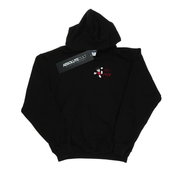 Disney Girls Mickey Mouse Faux Pocket Since 1928 Hoodie