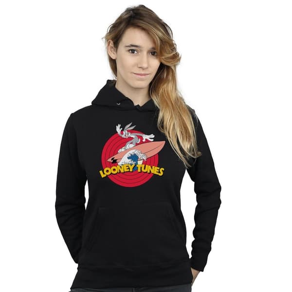 Looney Tunes Surfing-huvtröja - dam/dam Bugs Bunny