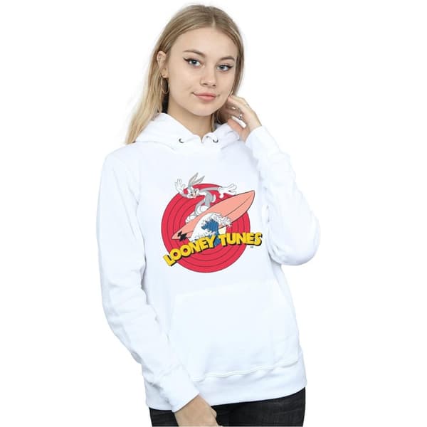 Looney Tunes Surfing-huvtröja - dam/dam Bugs Bunny