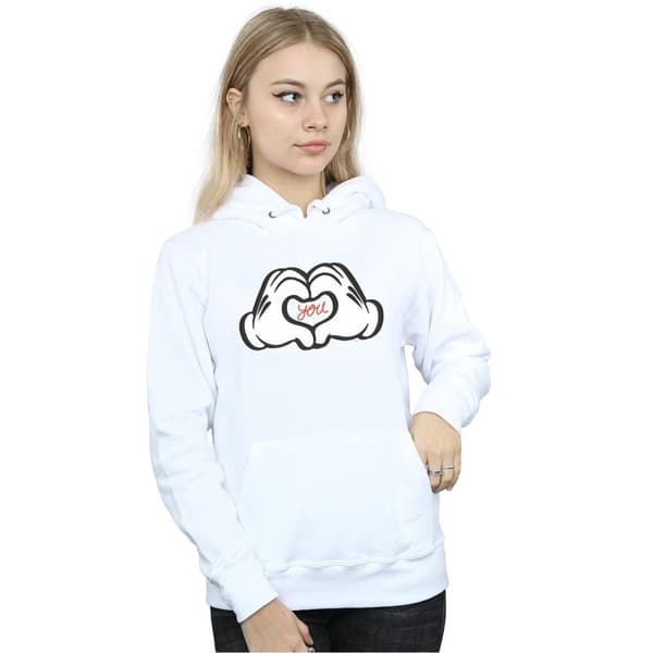 Disney Womens/Ladies Mickey Mouse Loves You Hoodie