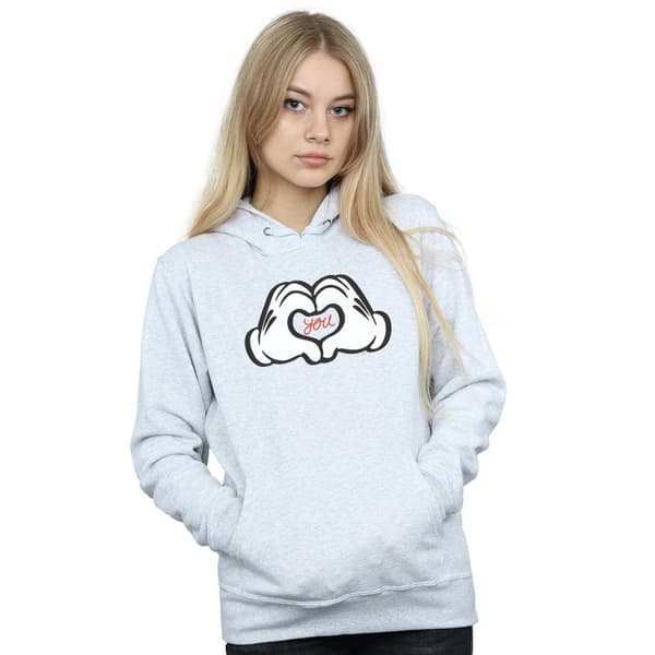 Disney Womens/Ladies Mickey Mouse Loves You Hoodie