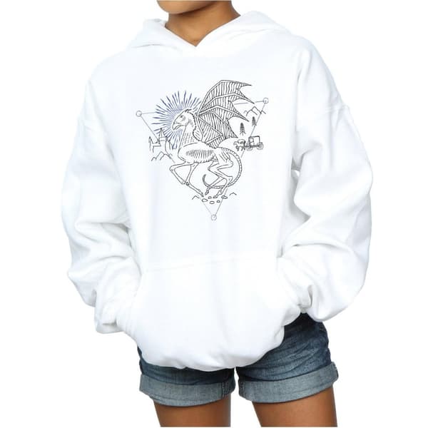 Harry Potter Girls Thestral Line Art Hoodie