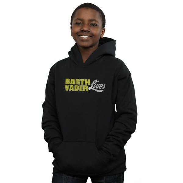 Star Wars Boys Darth Vader Lives Logo Hoodie