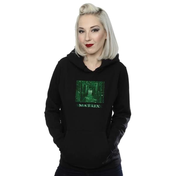 The Matrix Womens/Ladies Digital Cube Hoodie