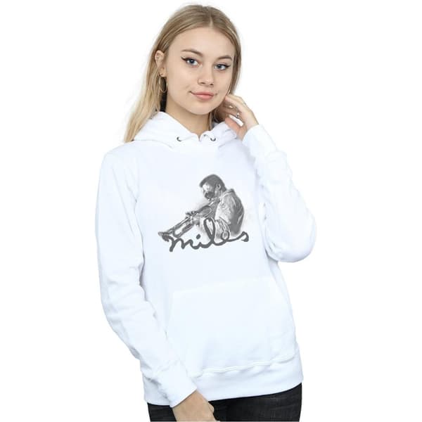 Miles Davis Womens/Ladies Profile Sketch Hoodie