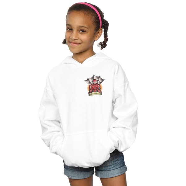 Marvel Girls Spider-Man Tattoo Breast Print Hoodie