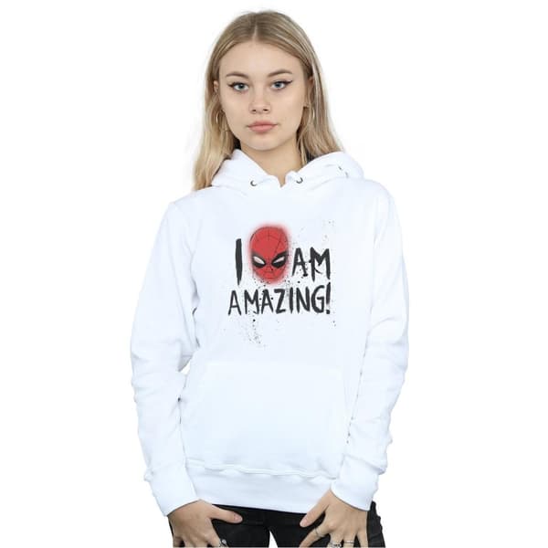 Marvel Womens/Ladies Spider-Man I Am Amazing Hoodie