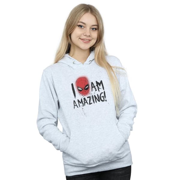 Marvel Womens/Ladies Spider-Man I Am Amazing Hoodie