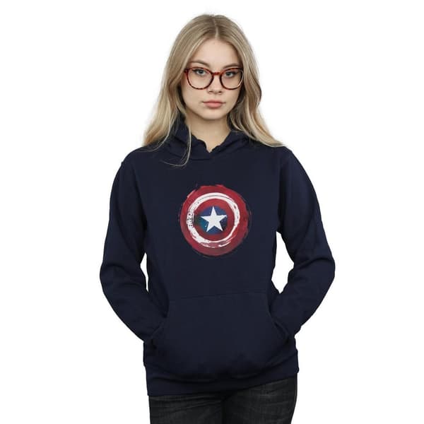Marvel Womens/Ladies Captain America Splatter Shield Hoodie