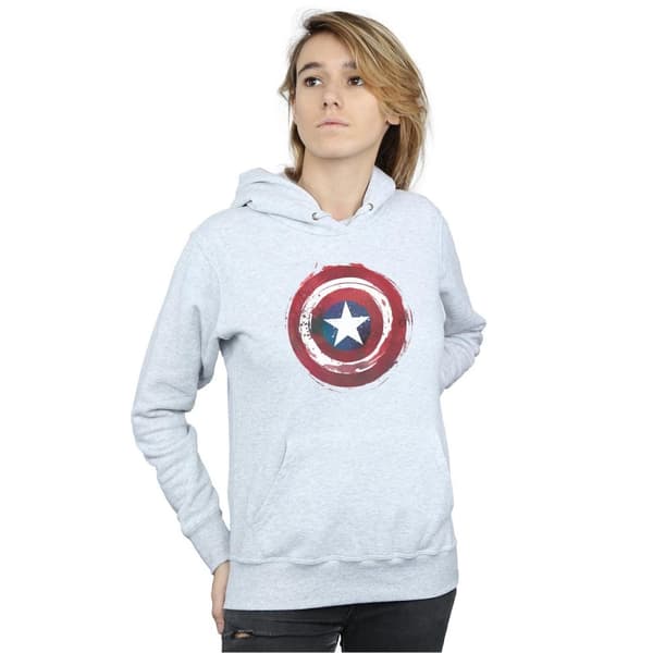 Marvel Womens/Ladies Captain America Splatter Shield Hoodie