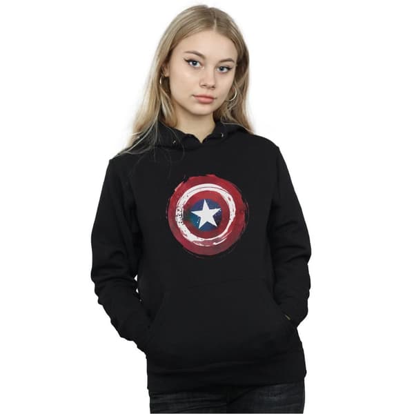 Marvel Womens/Ladies Captain America Splatter Shield Hoodie