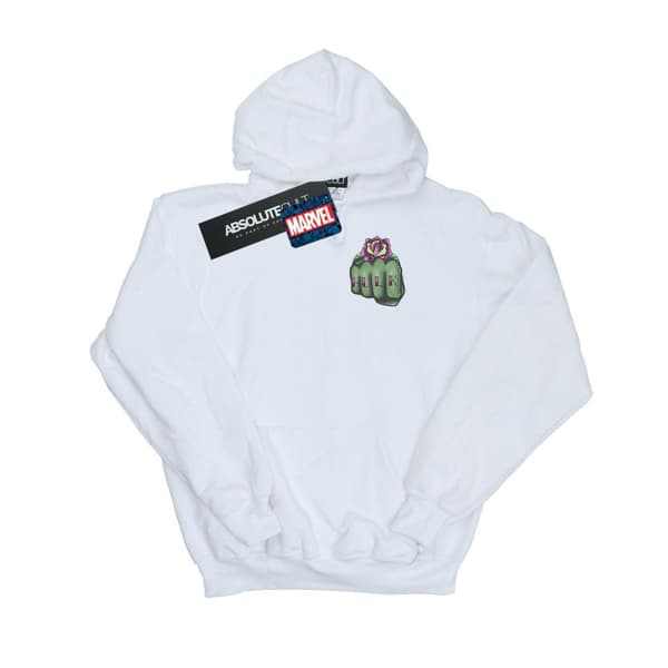 Marvel Boys Hulk Tattoo Fist Breast Print Hoodie