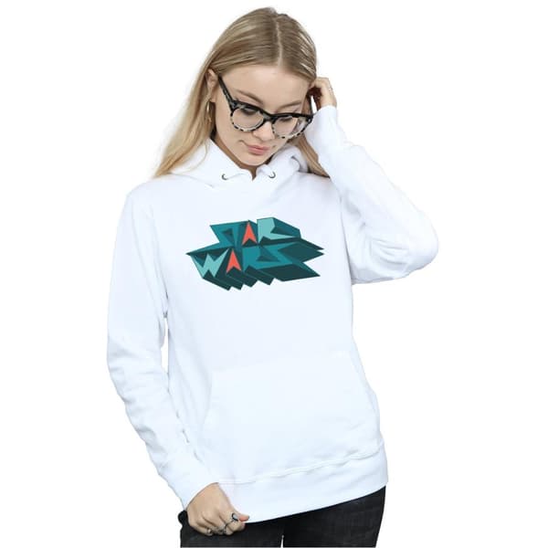 Star Wars Womens/Ladies Edgy Block Logo Hoodie