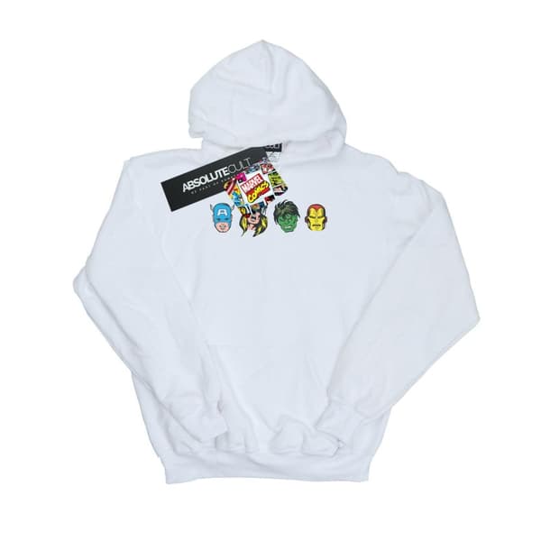Marvel Womens/Ladies Avengers Comic Heads Hoodie