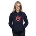 Pikkukuva 2 / 3: Marvel Womens/Ladies Captain America Wooden Shield Hoodie