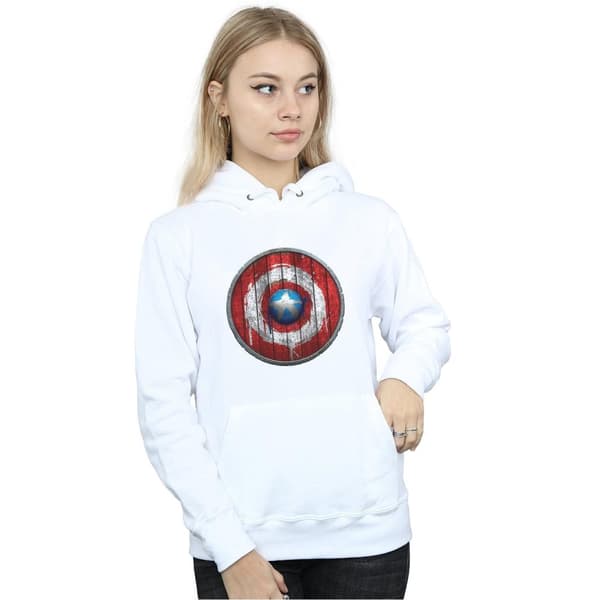 Marvel Womens/Ladies Captain America Wooden Shield Hoodie