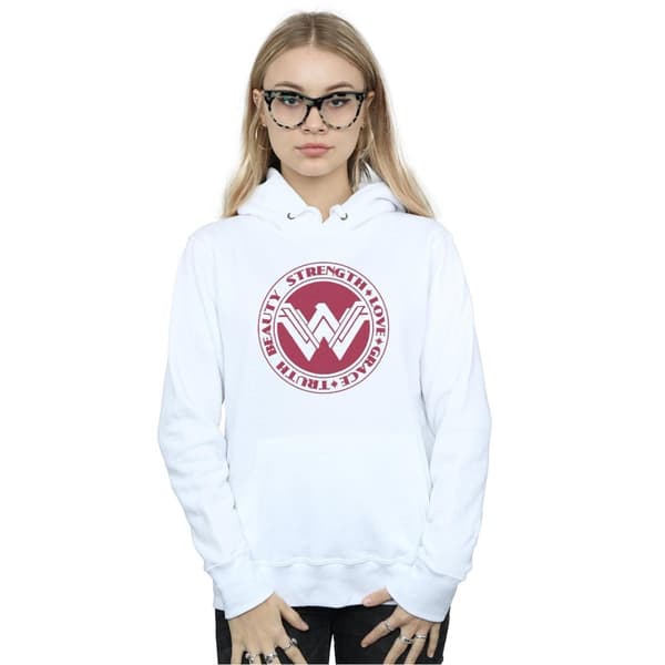 DC Comics Womens/Ladies Wonder Woman Beauty Strength Love Hoodie