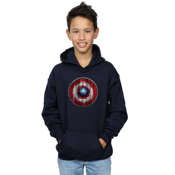 Marvel Boys Captain America Wooden Shield Hoodie