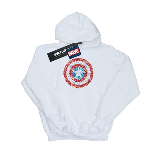 Marvel Kapten Amerikas pixelerade sköld - huvtröja, dam/dam