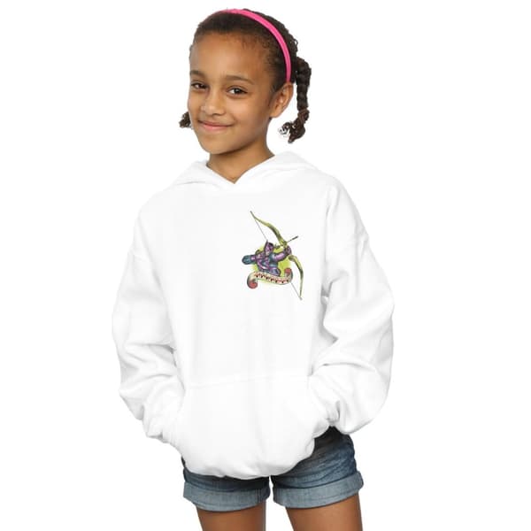 Marvel Girls Hawkeye Tattoo Breast Print Hoodie