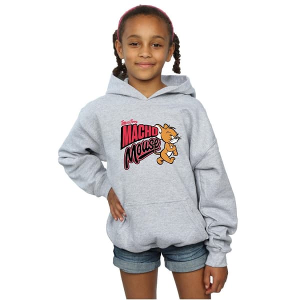 Tom And Jerry Girls Macho Mouse Hoodie