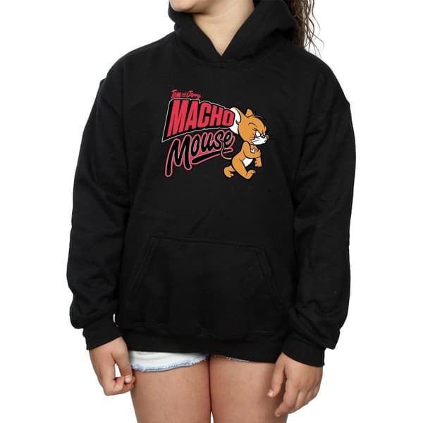 Tom And Jerry Girls Macho Mouse Hoodie