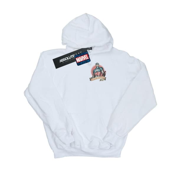Marvel Womens/Ladies Captain America Tattoo Breast Print Hoodie