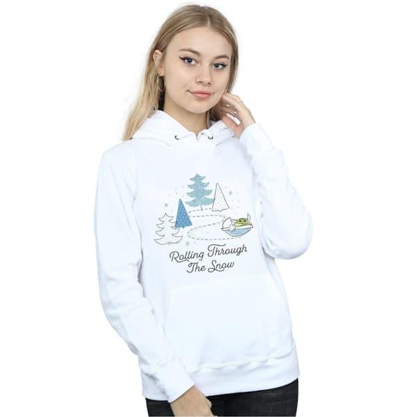 Star Wars Kvinnor/Ladies The Mandalorian Rolling Through The Snow Hoodie