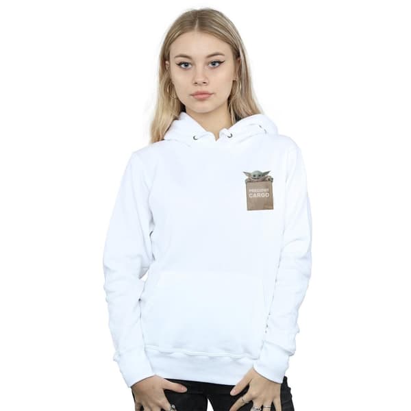 Star Wars Kvinnor/Ladies The Mandalorian Precious Cargo Faux Pocket Hoodie