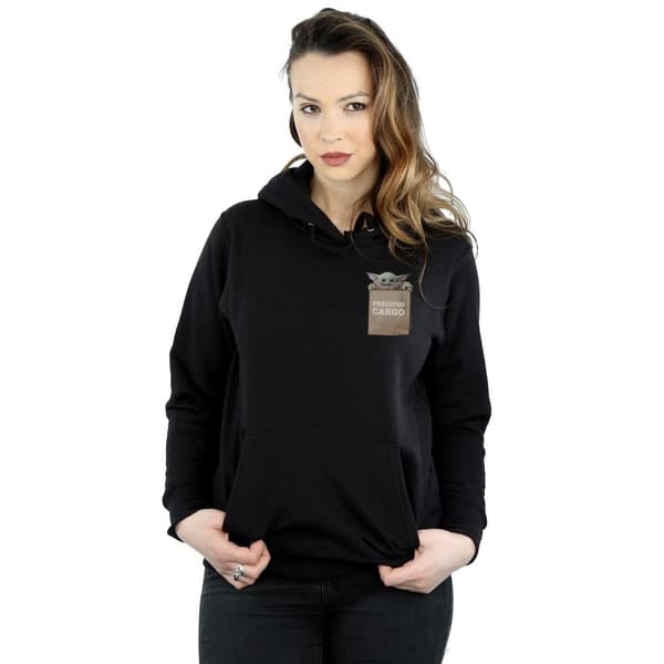 Star Wars Kvinnor/Ladies The Mandalorian Precious Cargo Faux Pocket Hoodie