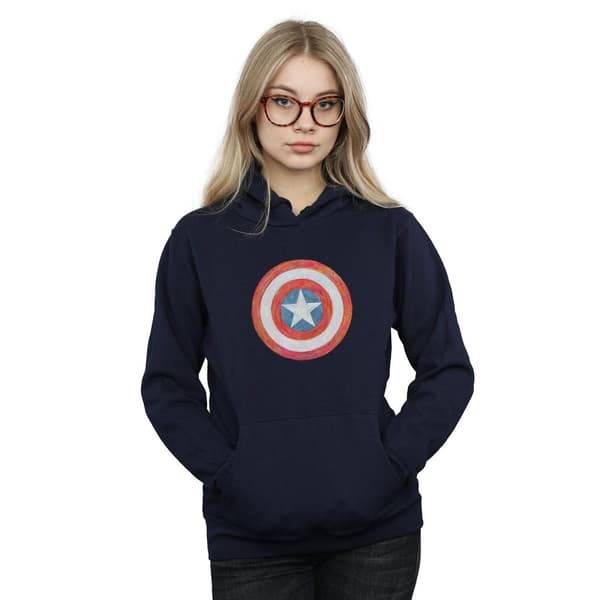 Marvel Womens/Ladies Captain America Sketched Shield Hoodie