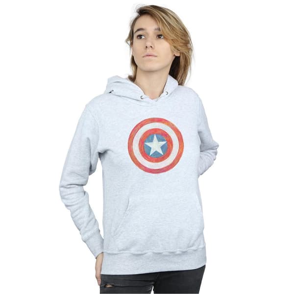 Marvel Womens/Ladies Captain America Sketched Shield Hoodie
