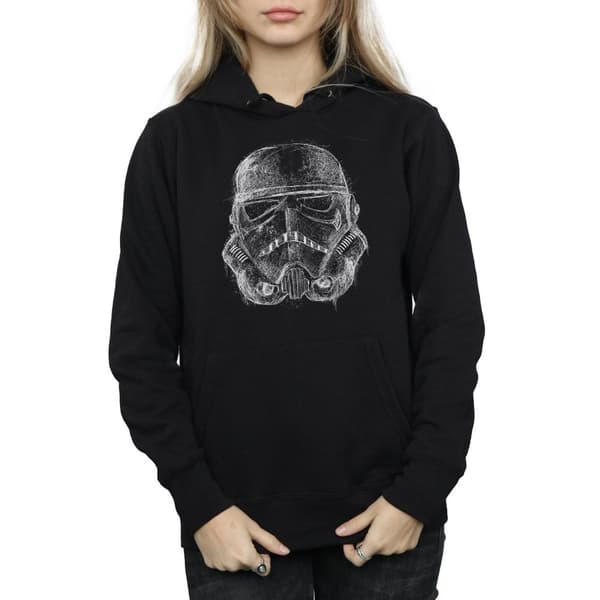 Star Wars Stormtrooper-hjälmhoodie med krusiduller för kvinnor/damer