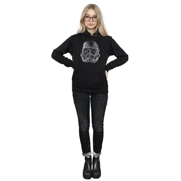 Star Wars Stormtrooper-hjälmhoodie med krusiduller för kvinnor/damer