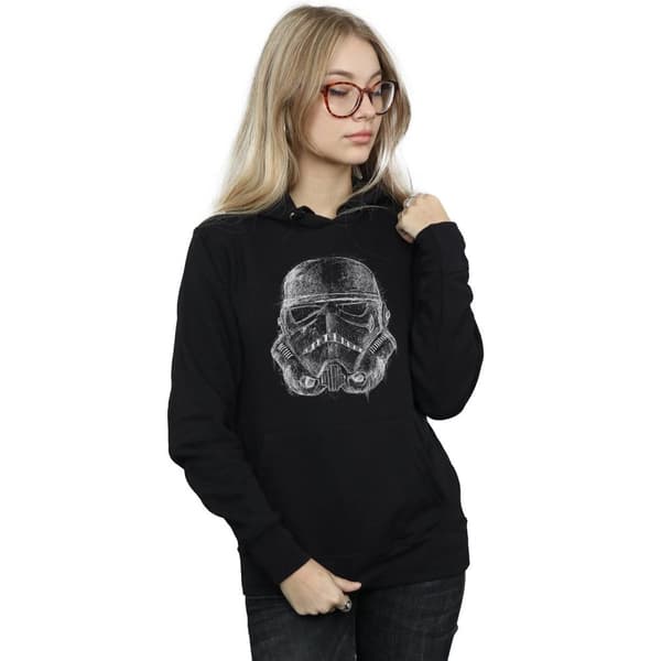 Star Wars Stormtrooper-hjälmhoodie med krusiduller för kvinnor/damer