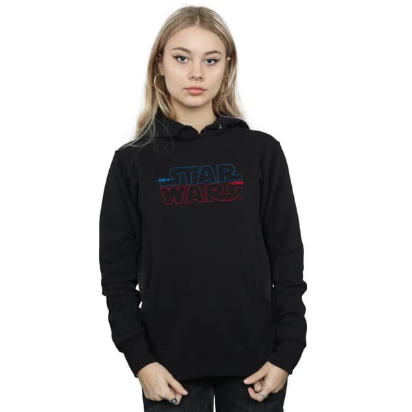 Star Wars Huvtröja med ljussabel-logga för kvinnor/damer