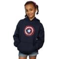 Miniatyrbild 2 av 3: Marvel Captain America Splatter Shield-hoodie för flickor