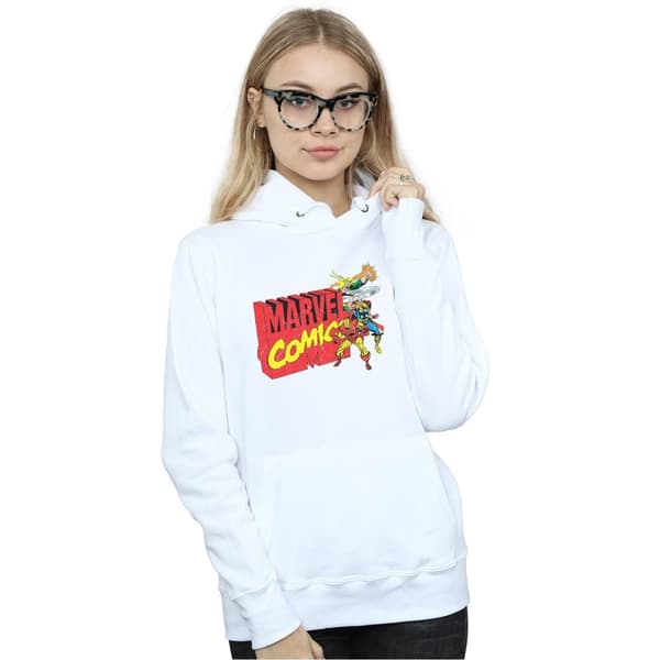 Marvel Comics Womens/Ladies Vintage Logo Blast Hoodie
