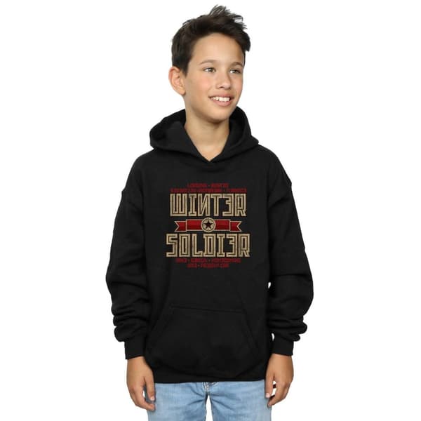Marvel Boys Winter Soldier Trigger Badge Hoodie