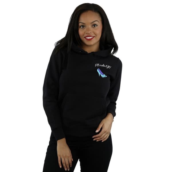 Disney Princess Womens/Ladies I´ll Make It Fit Breast Print Hoodie