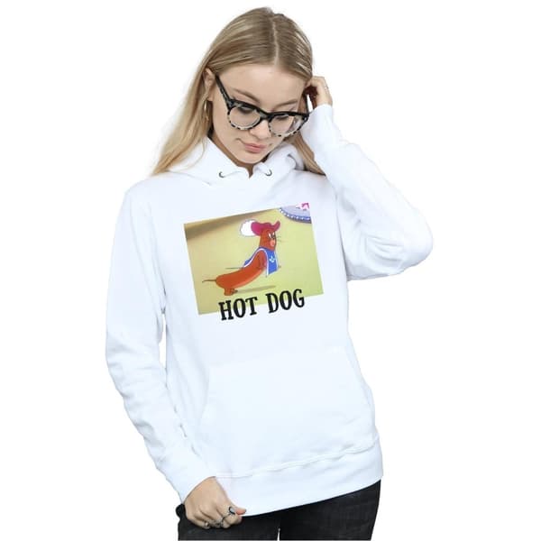 Tom And Jerry Womens/Ladies Hot Dog Hoodie