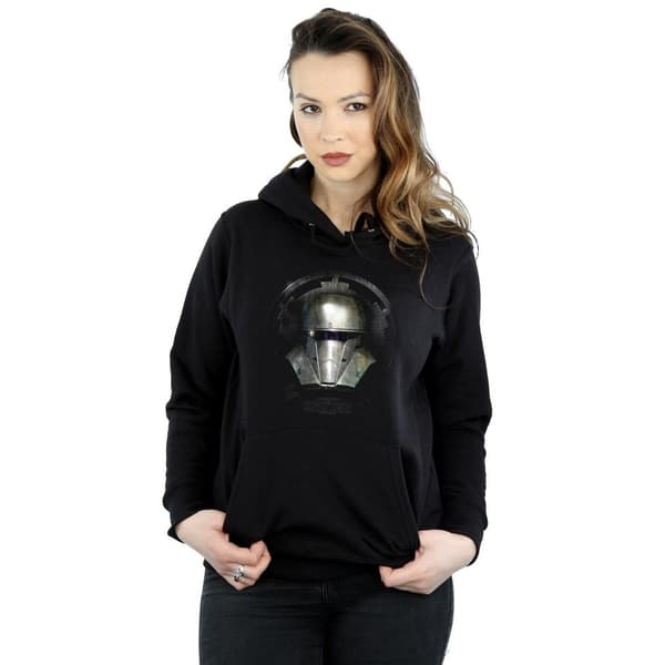 Star Wars Womens/Ladies The Mandalorian Dark Helmet Hoodie