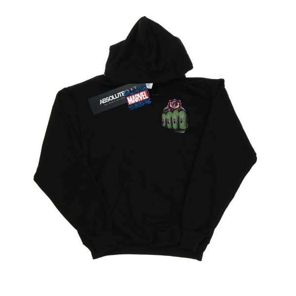 Marvel Huvtröja med brösttryck och Hulk Tattoo Fist - dam/dam