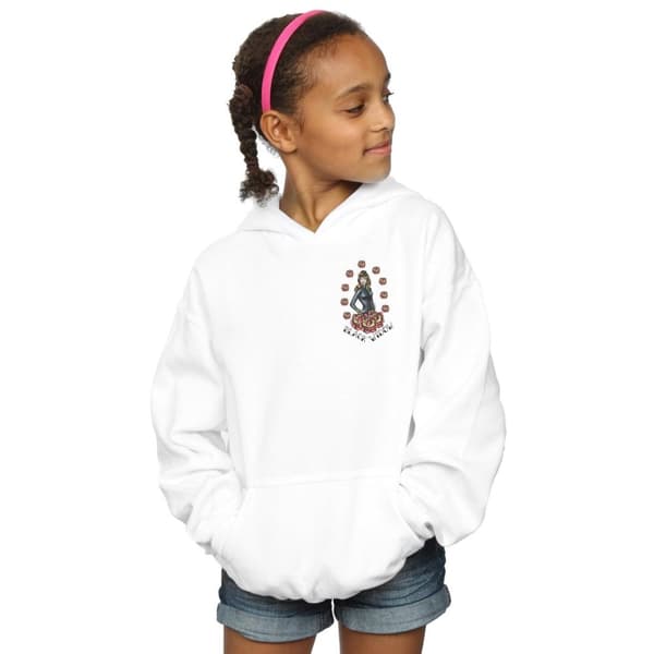 Marvel Girls Black Widow Tattoo Breast Print Hoodie