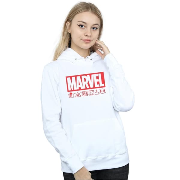 Marvel Womens/Ladies Logo Wash Care Hoodie